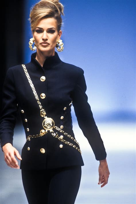 versace pose|karen mulder versace.